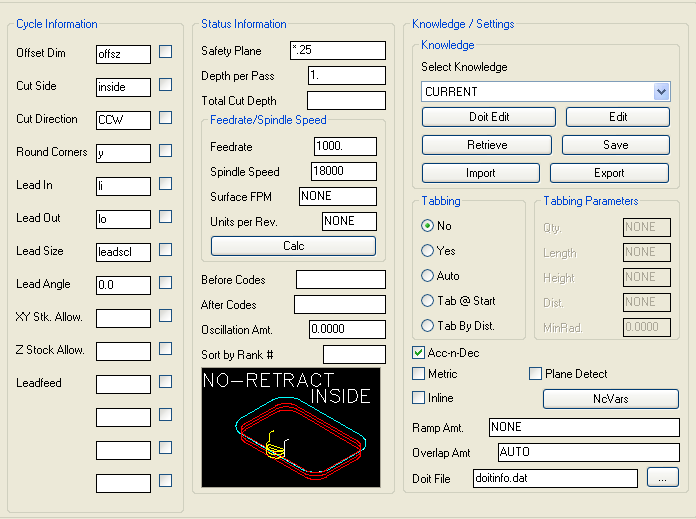 No-Retract-Inside parameters.