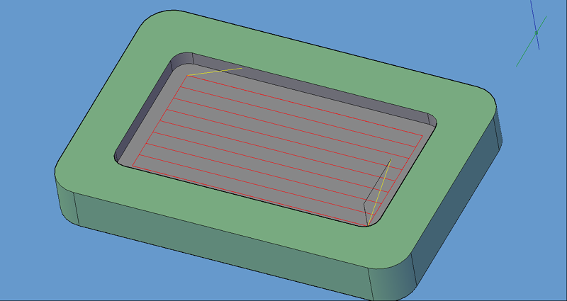 Linear Pocket Ramp tool path