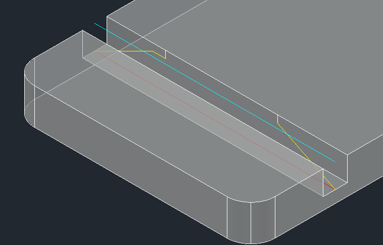 Center-Line Ramp tool path.