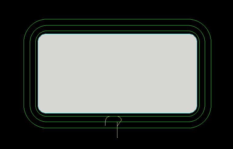 Multi-Pass Outside cut (from above)