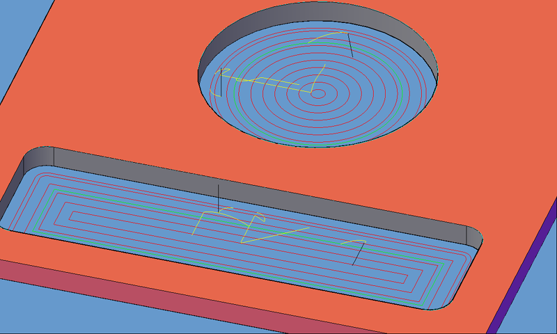 Part with multiple tool paths