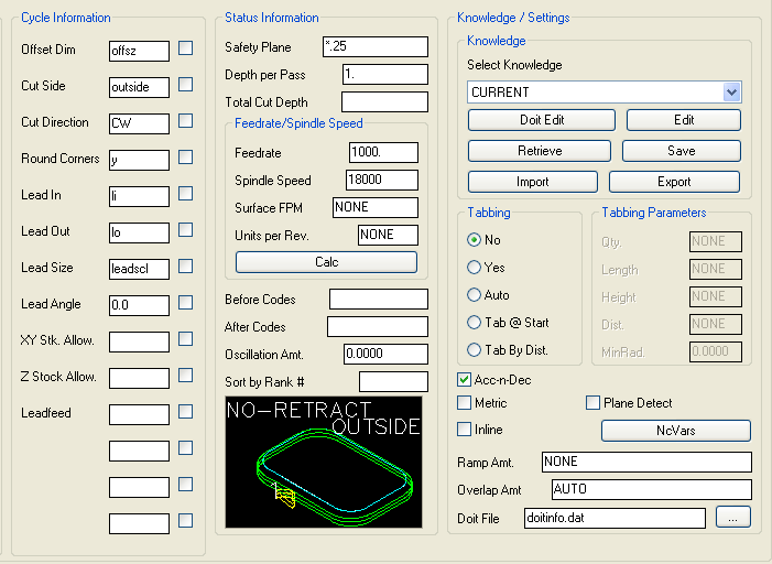 No-Retract-Outside parameters.