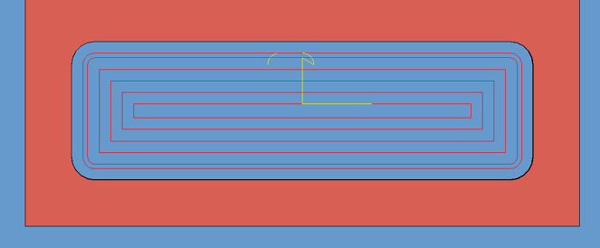 Multi-Pass Inside on a rectangular shape.