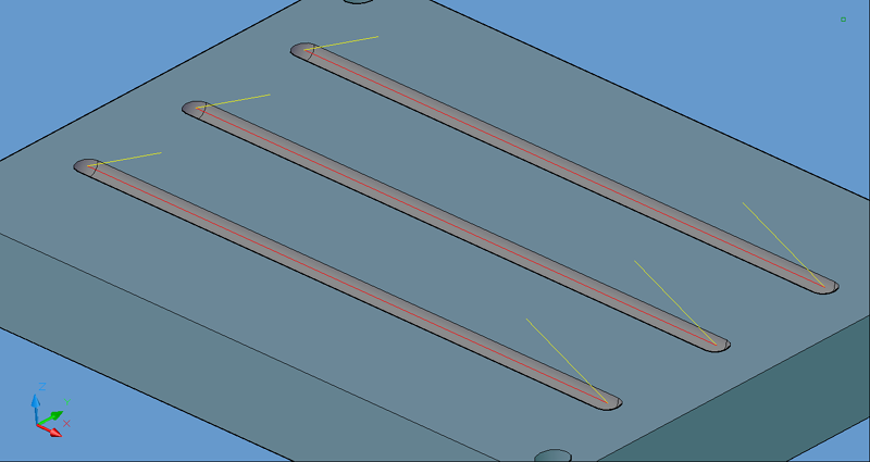 Center-Line Ramp tool path.