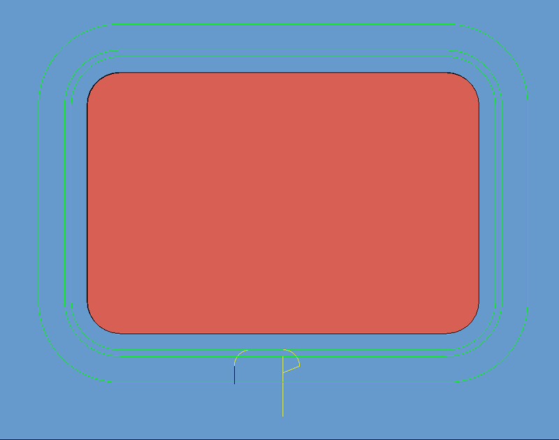 Multi-Pass Outside cut (from above)