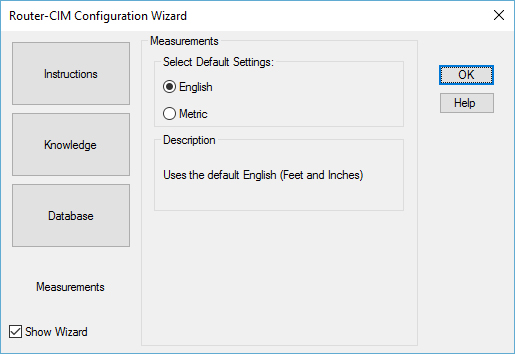 Configuration Wizard Measurements