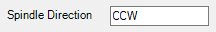 Spindle direction Counter-Clockwise