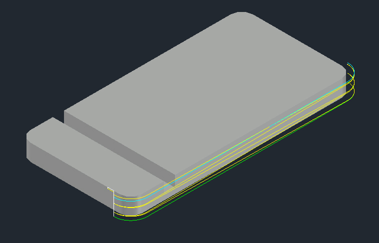 Incline Center tool path