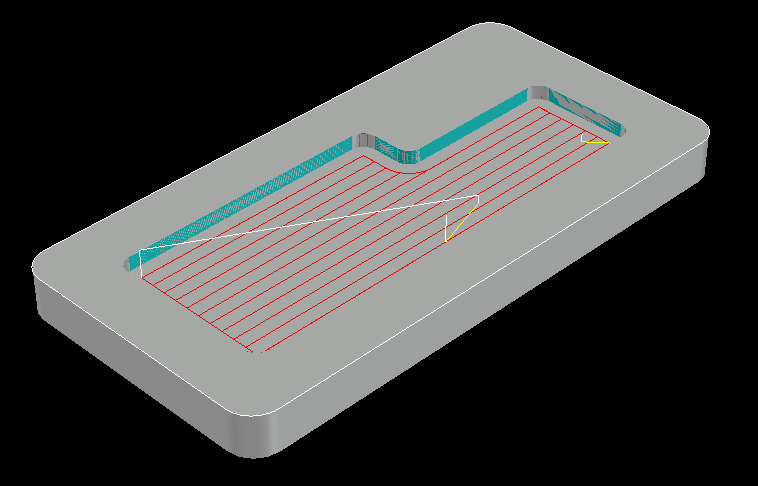 Linear Pocket Ramp-In Tool Path