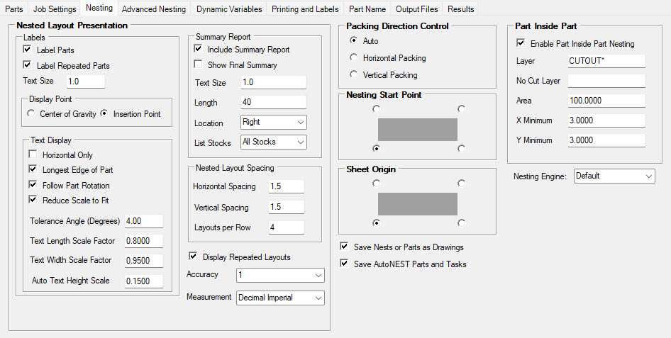 Nesting_Tab_General