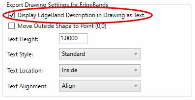 Edgeband Display Text