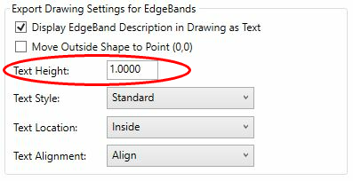 Edgeband Text Height