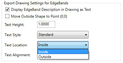 Edgeband Text Location